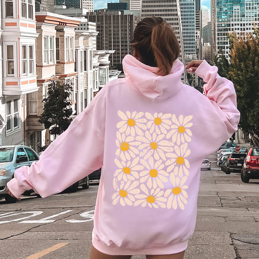 Vintage Daisies, Floral Design, Flowers Hoodie
