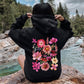 Vibrant Pressed Flower Hoodie