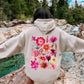Vibrant Pressed Flower Hoodie