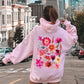 Vibrant Pressed Flower Hoodie