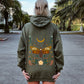 Enchanted Moth Garden, Floral Print Hoodie