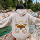Enchanted Moth Garden, Floral Print Hoodie