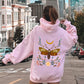 Enchanted Moth Garden, Floral Print Hoodie