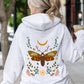 Enchanted Moth Garden, Floral Print Hoodie