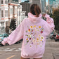 Clover Meadow Pressed Flower Hoodie