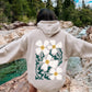 Boho Art Nouveau Flowers, Bold Design Hoodie