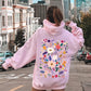 Bloom Brilliance Color-Infused Floral Print Hoodie