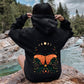 Celestial Garden Tale, Moth, Moon, and Flowers Hoodie