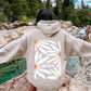 Here Comes The Sun, Boho Floral Design Hoodie