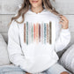 Meadow Vines, Flowers, Nature, Botanical Stripes Hoodie