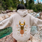 Mystical Animal, Fern, Botanical Floral Hoodie