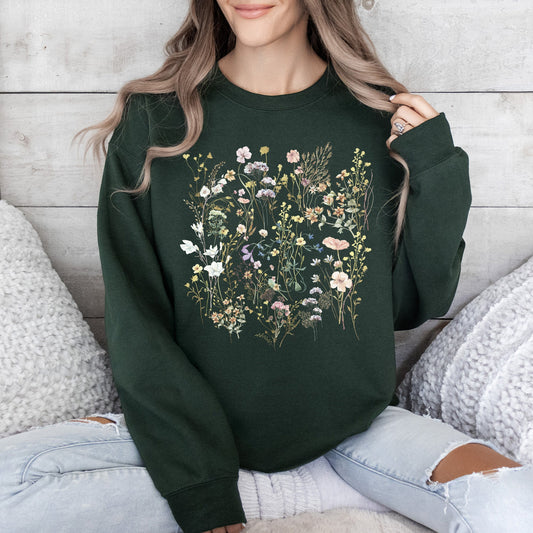 Mountain Pressed Wildflowers Sweatshirt