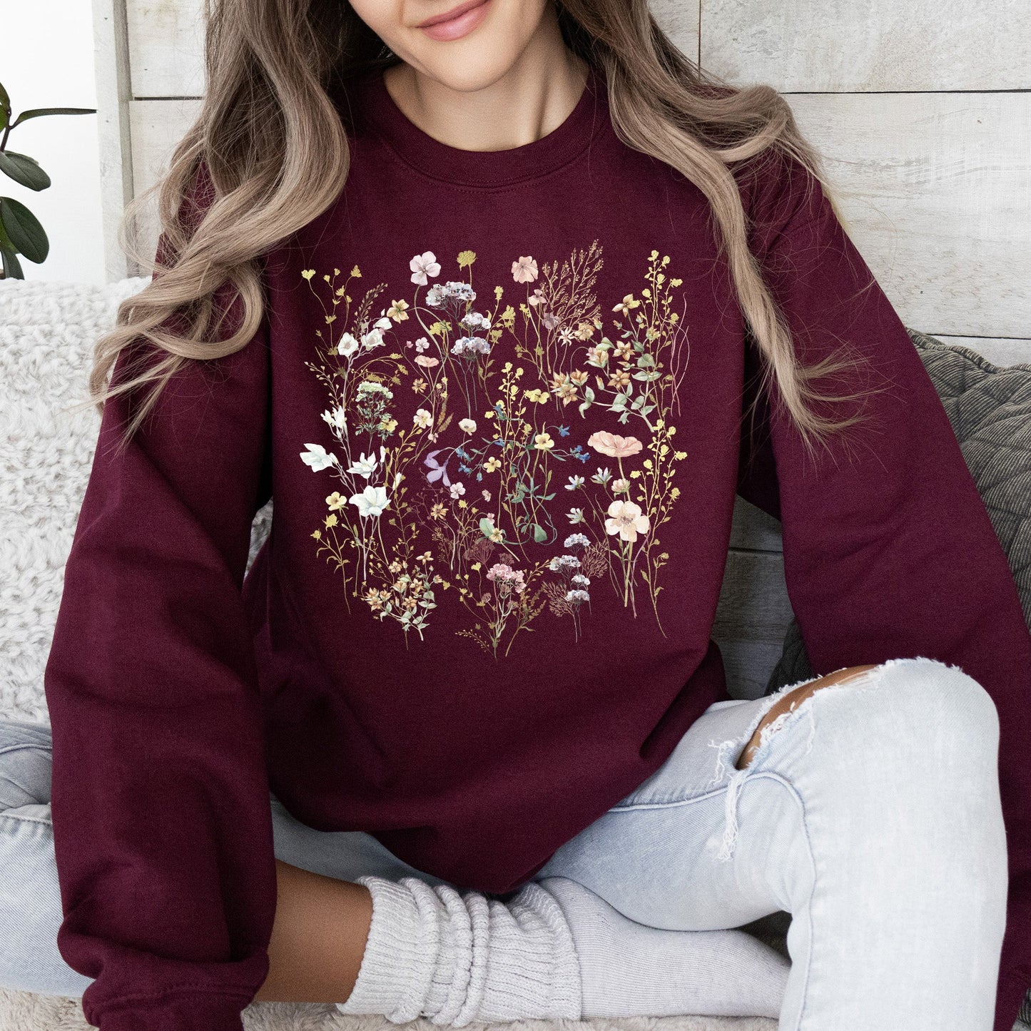Mountain Pressed Wildflowers Sweatshirt