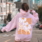 Boho Daisies, Boho Retro Floral Design Hoodie