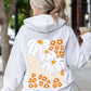 Boho Daisies, Boho Retro Floral Design Hoodie