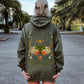 Midnight Garden Dance, Moth, Moon, and Floral Print Hoodie