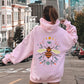 Honey Bee, Forest Moon, Botanical Design Hoodie