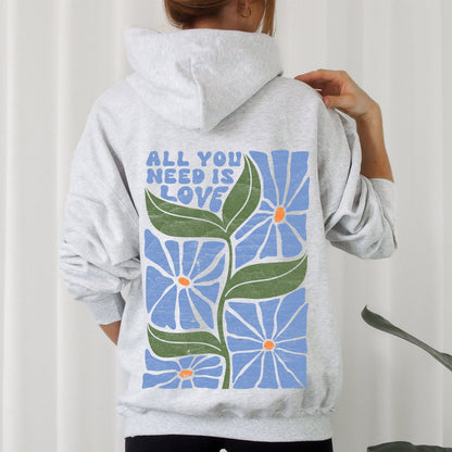 All You Need Is Love, Retro Flowers Hoodie