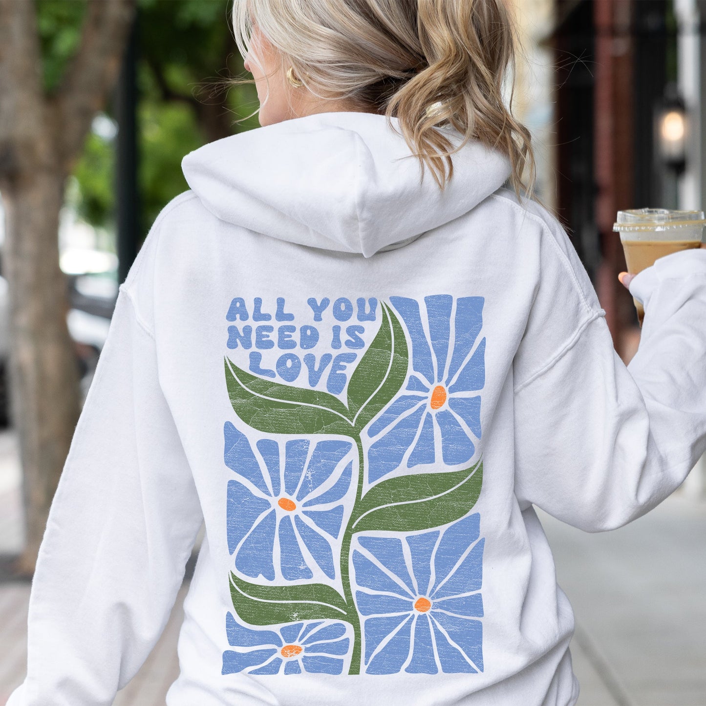 All You Need Is Love, Retro Flowers Hoodie