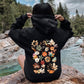 Lush Leaves Artistic Floral Print Hoodie