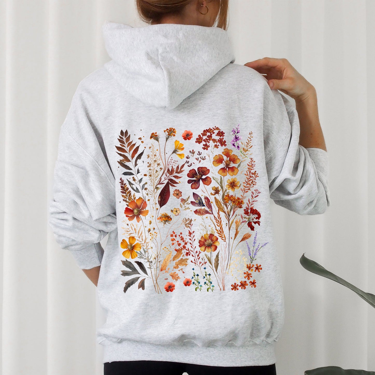 Dried Wildflowers, Nature, Meadow, Floral, Leaves Hoodie