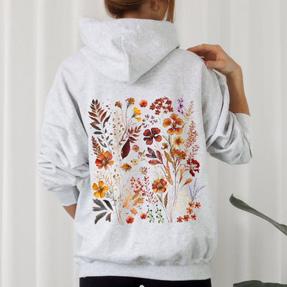 Dried Wildflowers, Nature, Meadow, Floral, Leaves Hoodie