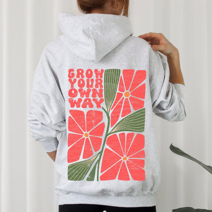 Grow Your Own Way, Retro Flowers Hoodie