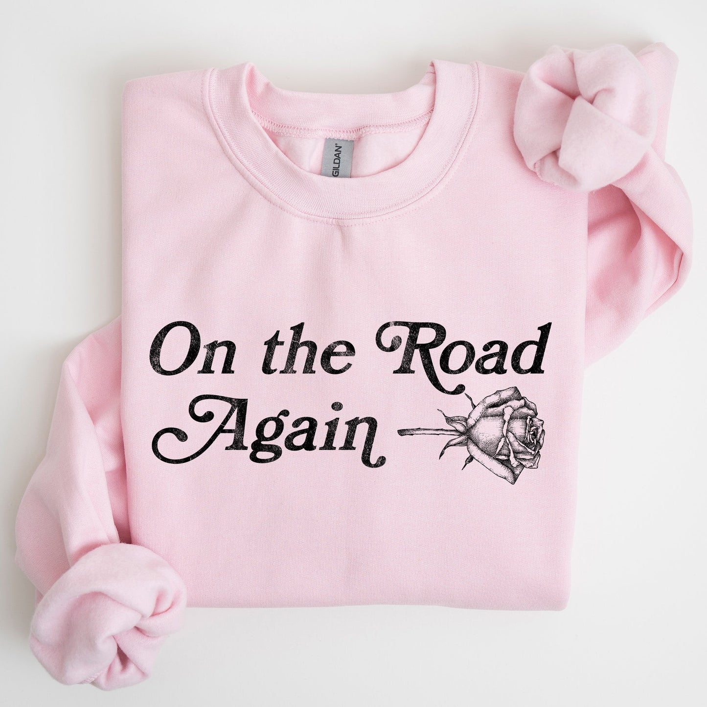 On The Road Again, Roses, Western, Cowboy, Willie Sweatshirt