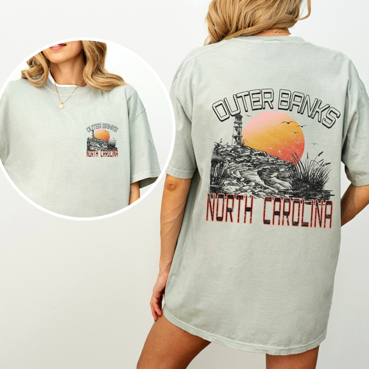 Outer Banks, North Carolina, Beach, OBX, Summer, Comfort Colors T-Shirt
