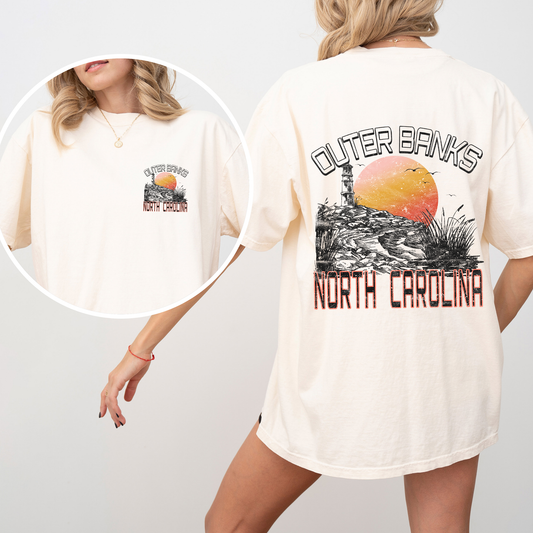 Outer Banks, North Carolina, Beach, OBX, Summer, Comfort Colors T-Shirt