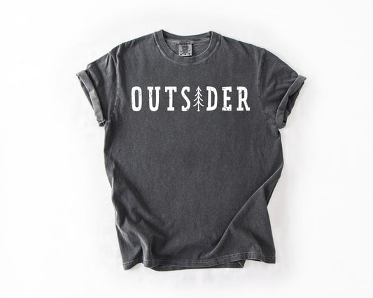 Outsider, Adventure, Boat, Lake Life, Camping, Outdoor, Nature, Travel, Comfort Colors T-Shirt