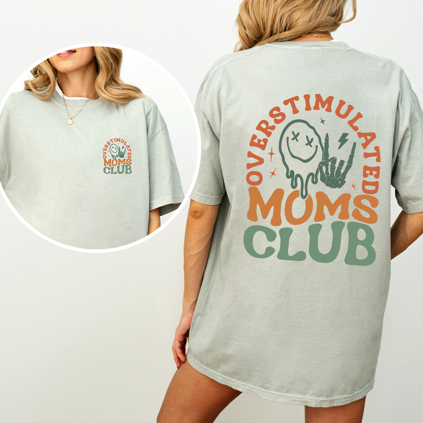 Overstimulated Mom's Club, Trend, Mama, Mother, Funny Mom, Comfort Colors T-Shirt