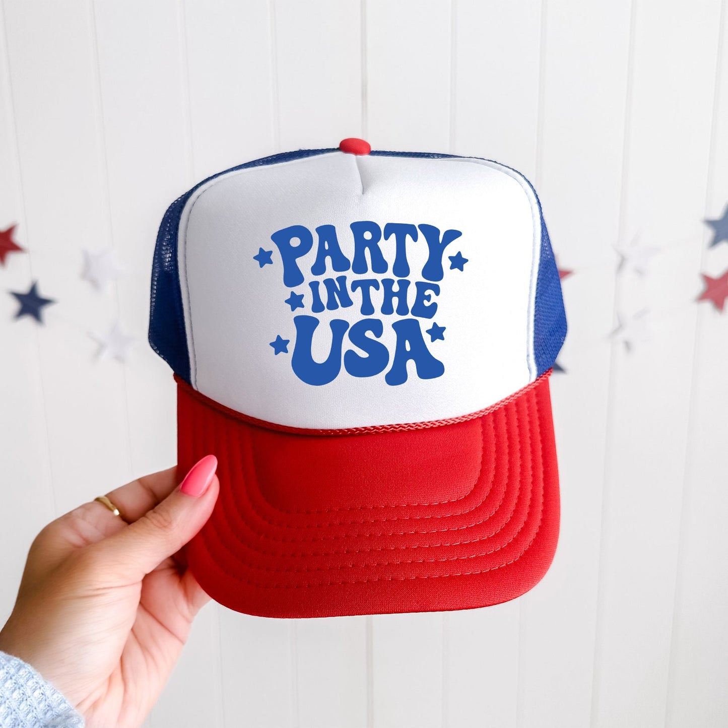Party In The USA, Patriotic, Snapback Trucker Hat