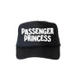 Passenger Princess, Sassy, Funny, Black Snapback Trucker Hat