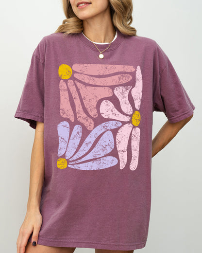 Pastel, Gorgeous Abstract Flowers, Boho Floral Design, Summer Vibes, Gardening, Festival, Nature Shirt Comfort Colors T-Shirt
