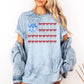 Patriotic Bows, Flag, USA, Coquette, Ribbons, America, Color Blast Tshirt Comfort Colors T-Shirt