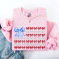 Patriotic Bows, Flag, USA, Coquette, Ribbons, America, 4th of July Sweatshirt