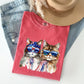 Patriotic Cats, Hippie, Funny, Patriotic, 4th of July Tshirt Comfort Colors T-Shirt