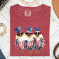 Patriotic Chickens, Hippie, Funny, Patriotic, 4th of Tshirt Comfort Colors T-Shirt