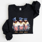 Patriotic Chickens, Hippie, Funny, 4th of July Sweatshirt
