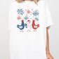 Patriotic Chickens, USA, America, Fireworks, Independence Day, 4th of July Shirt Comfort Colors T-Shirt