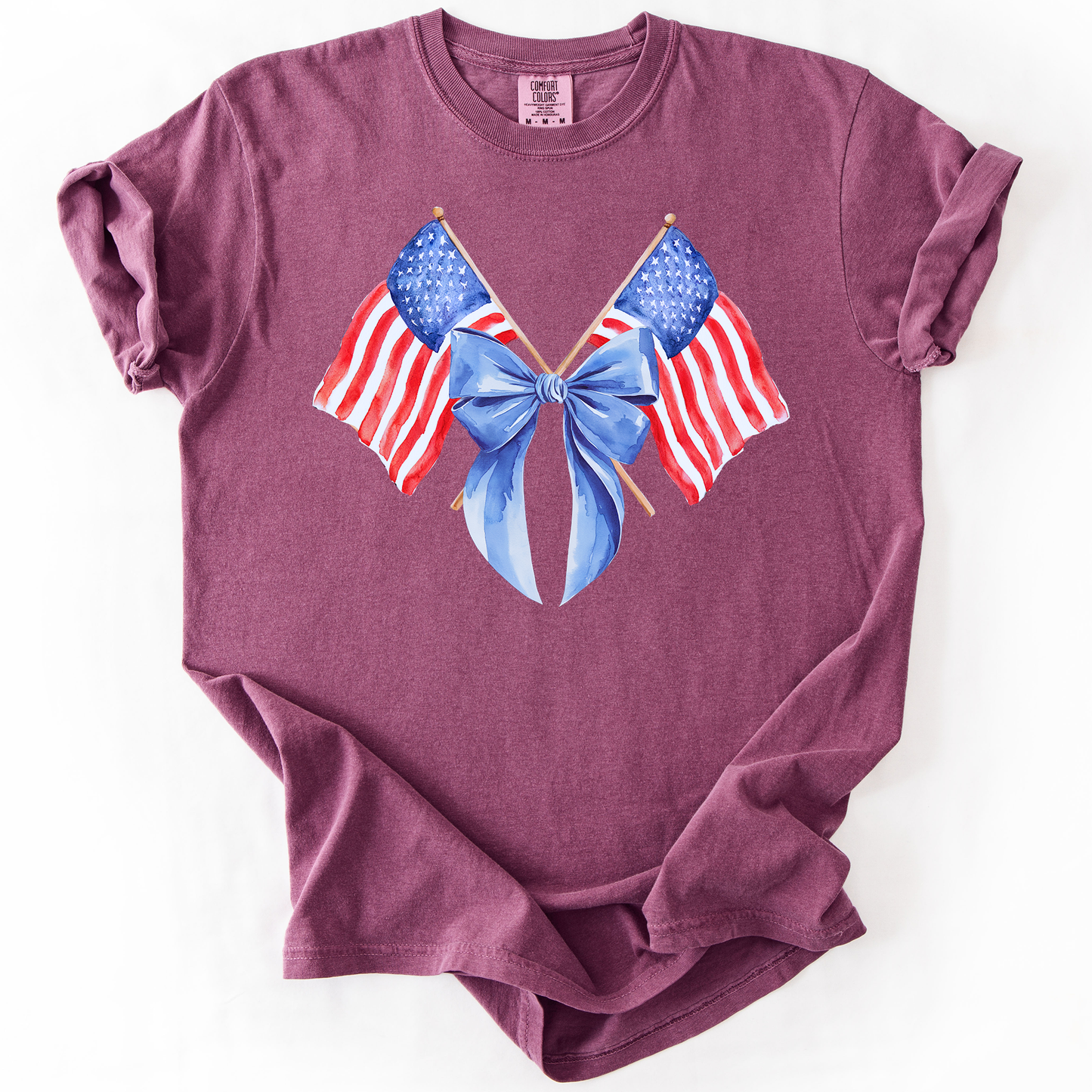 Patriotic Coquette Flags, America, USA, Fourth Of July, Comfort Colors T-Shirt