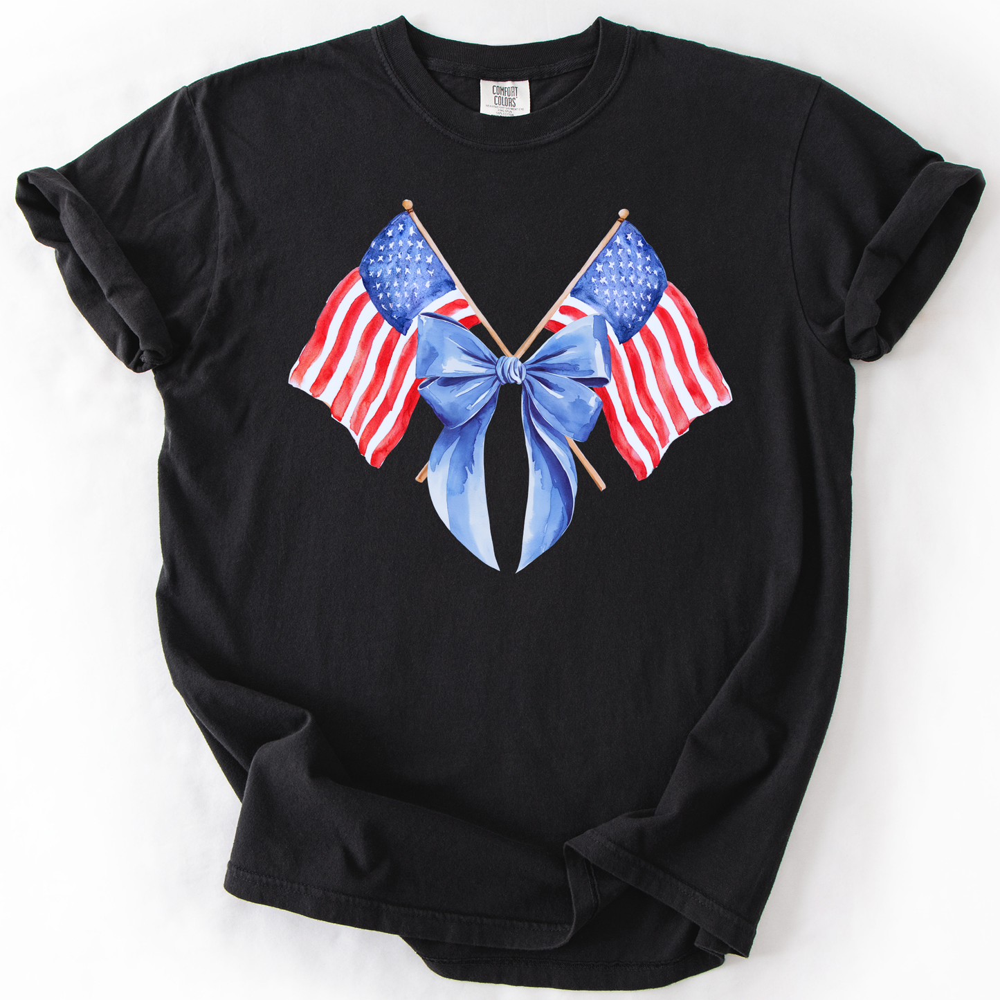 Patriotic Coquette Flags, America, USA, Fourth Of July, Comfort Colors T-Shirt