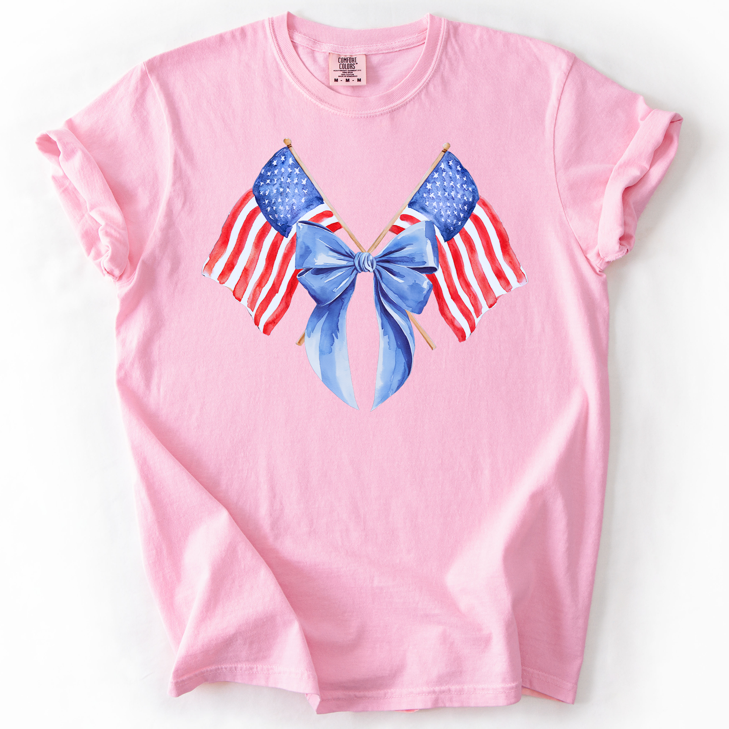 Patriotic Coquette Flags, America, USA, Fourth Of July, Comfort Colors T-Shirt
