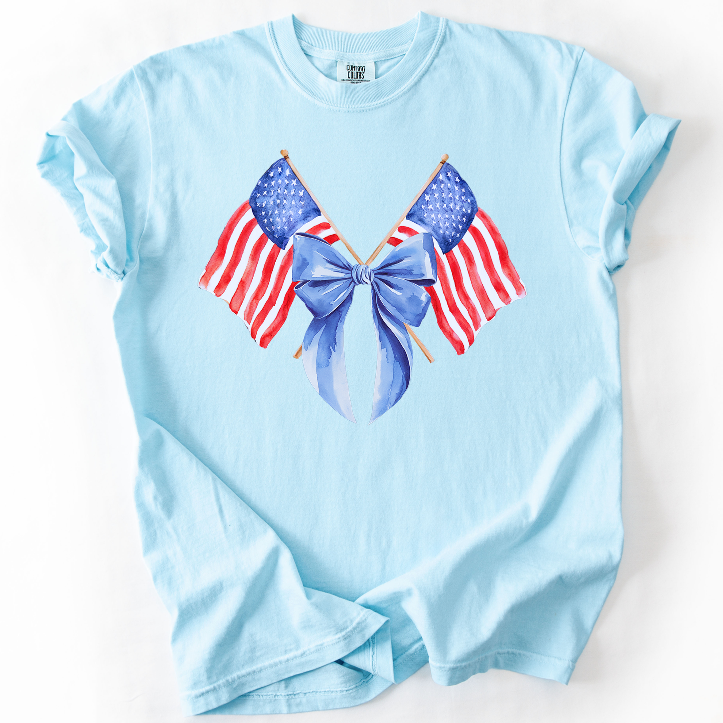 Patriotic Coquette Flags, America, USA, Fourth Of July, Comfort Colors T-Shirt
