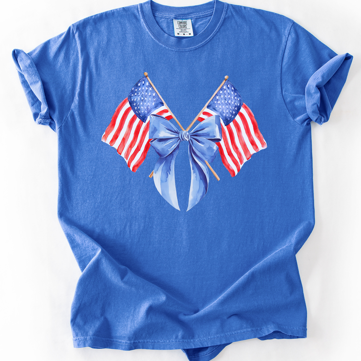 Patriotic Coquette Flags, America, USA, Fourth Of July, Comfort Colors T-Shirt