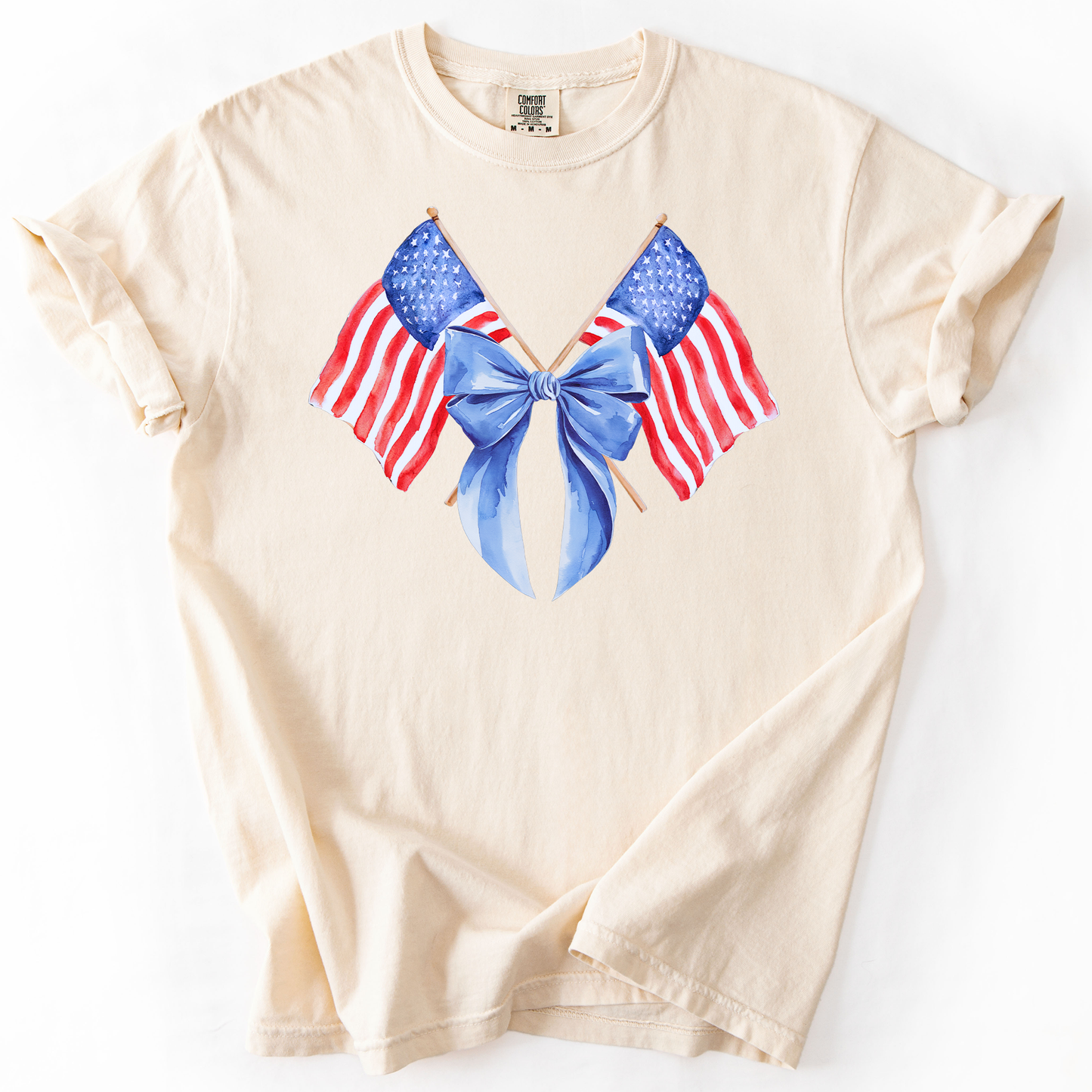 Patriotic Coquette Flags, America, USA, Fourth Of July, Comfort Colors T-Shirt