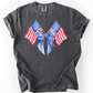 Patriotic Coquette Flags, America, USA, Fourth Of July, Comfort Colors T-Shirt