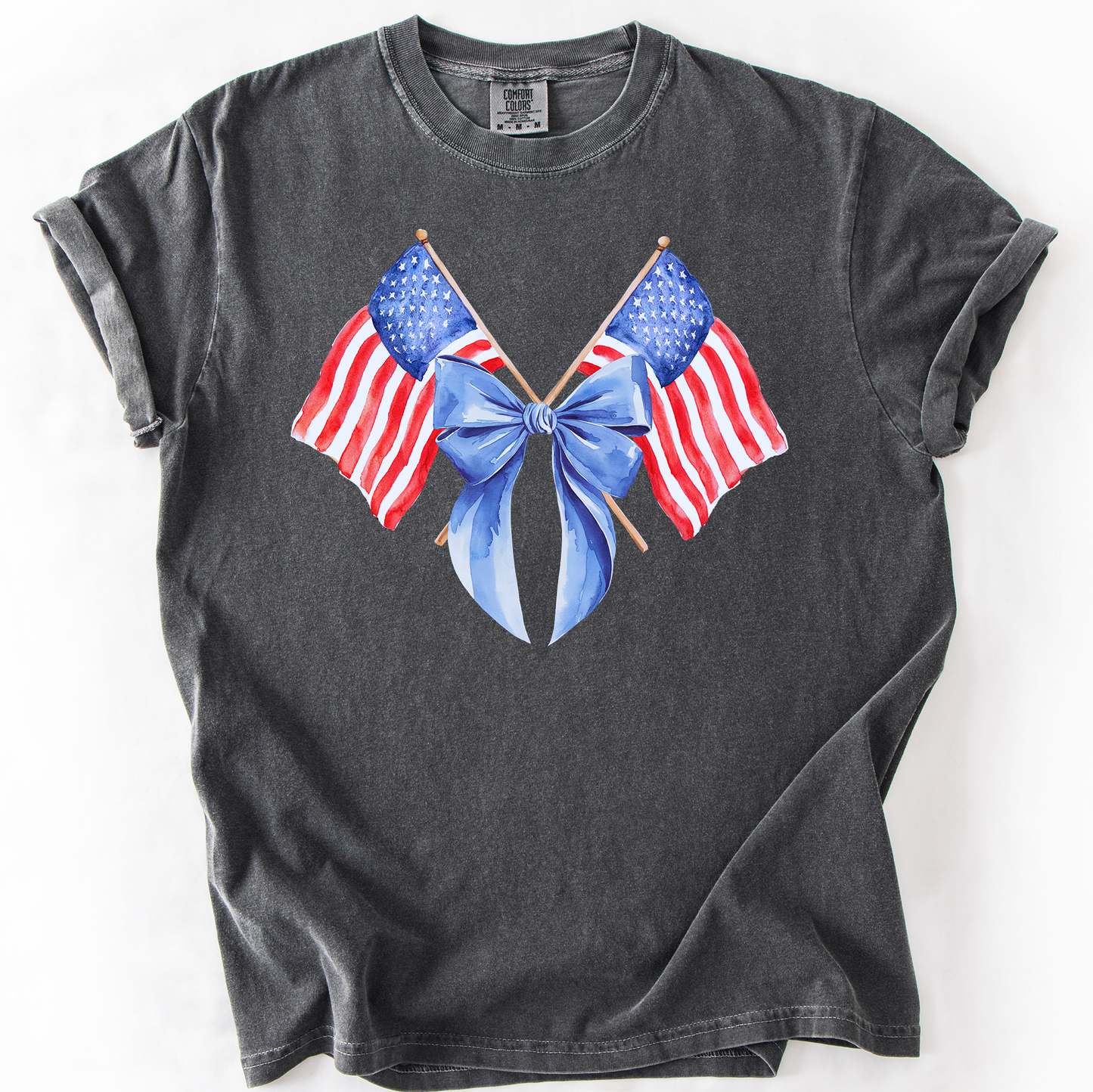 Patriotic Coquette Flags, America, USA, Fourth Of July, Comfort Colors T-Shirt