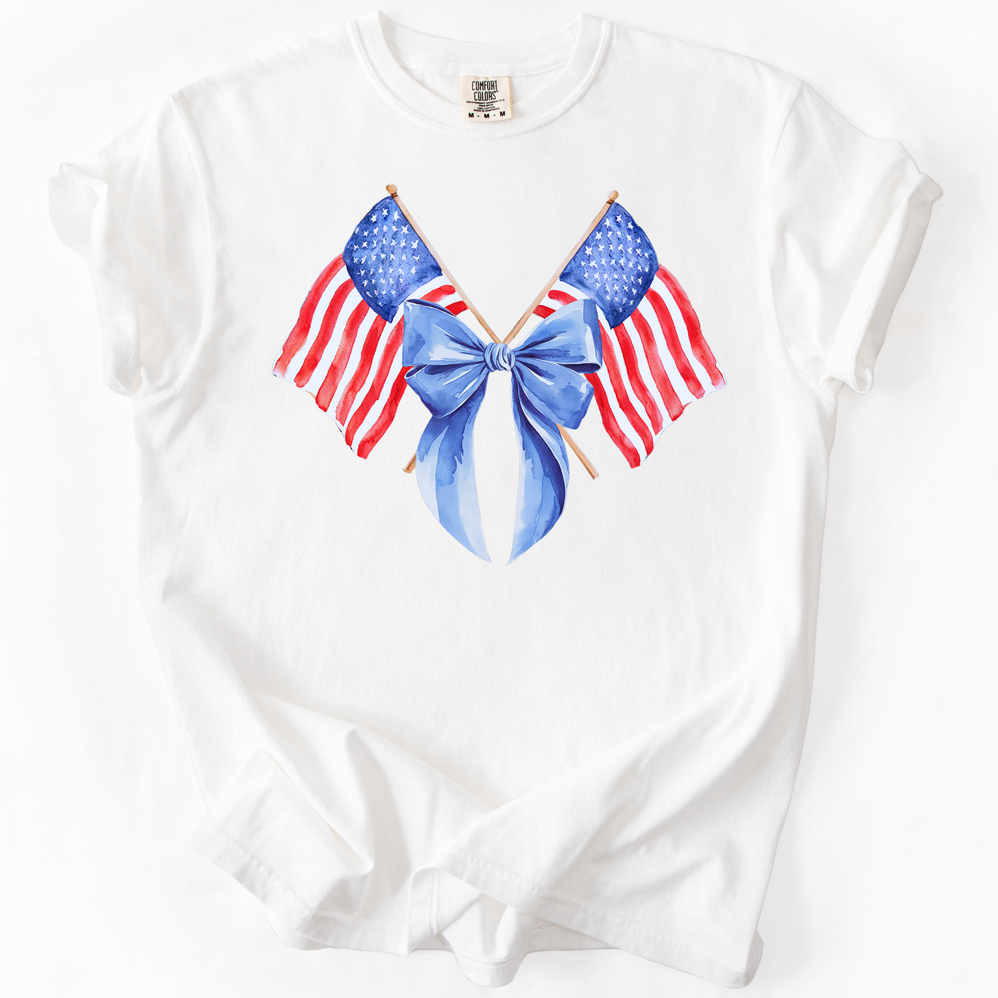Patriotic Coquette Flags, America, USA, Fourth Of July, Comfort Colors T-Shirt